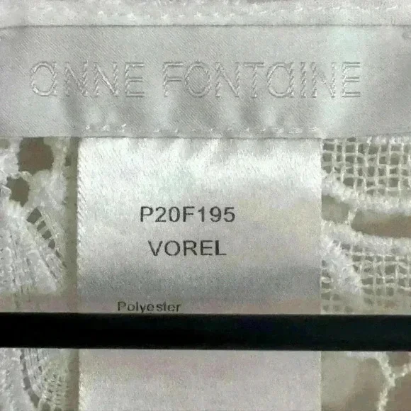 Anne Fontaine Vorel White Semi-sheer Floral Lace Asymmetrical Hem Dress Size 36 - Picture 9 of 9
